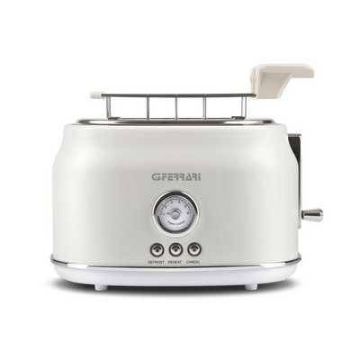 ARTISTA - Painted Steel Toaster with Tongs 750 W - WHITE